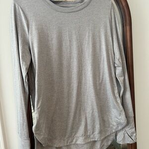 Athleta Heather Gray Crew Neck Top